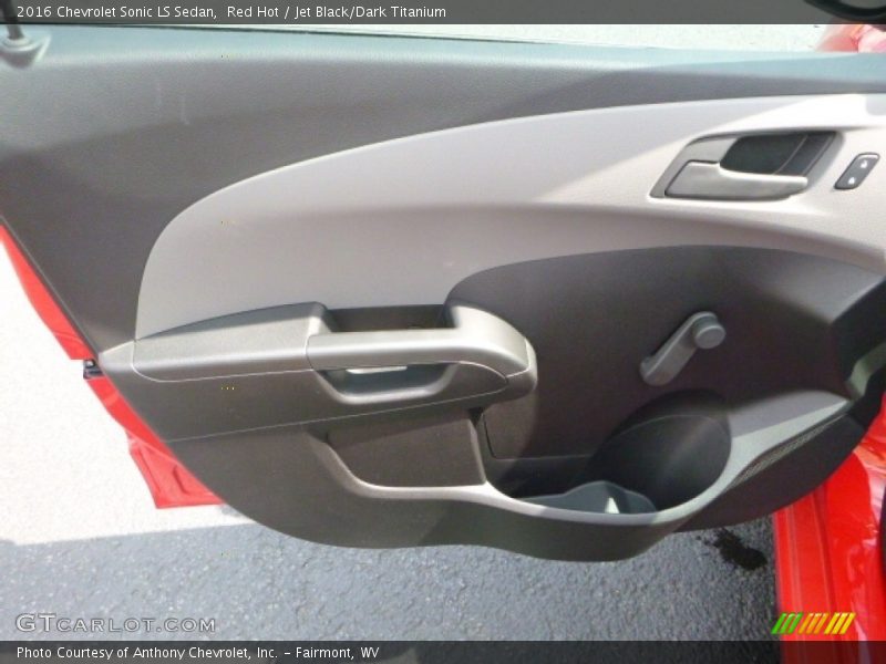 Red Hot / Jet Black/Dark Titanium 2016 Chevrolet Sonic LS Sedan