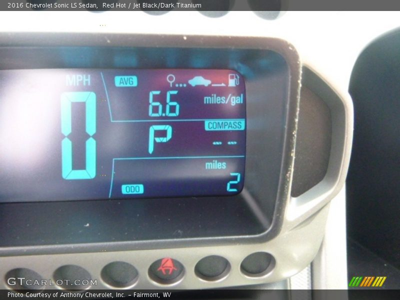 Red Hot / Jet Black/Dark Titanium 2016 Chevrolet Sonic LS Sedan
