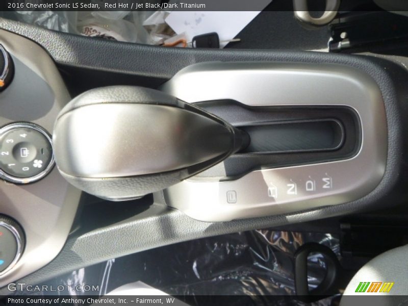 Red Hot / Jet Black/Dark Titanium 2016 Chevrolet Sonic LS Sedan