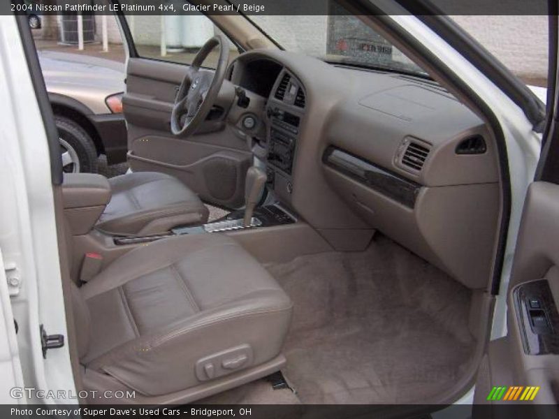 Glacier Pearl / Beige 2004 Nissan Pathfinder LE Platinum 4x4