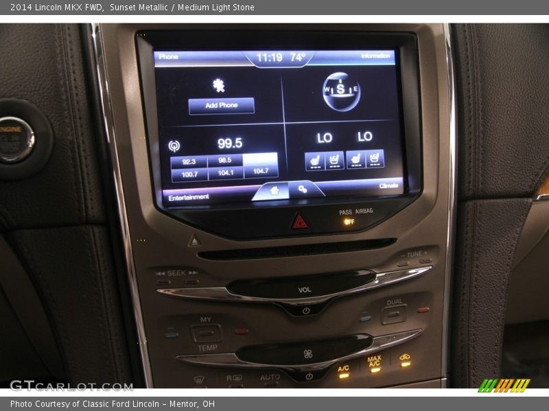 Sunset Metallic / Medium Light Stone 2014 Lincoln MKX FWD