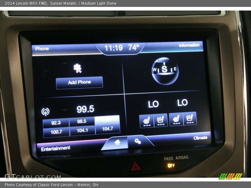 Sunset Metallic / Medium Light Stone 2014 Lincoln MKX FWD