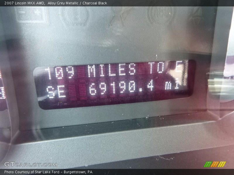 Alloy Grey Metallic / Charcoal Black 2007 Lincoln MKX AWD