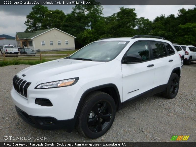 Bright White / Black 2016 Jeep Cherokee Sport Altitude 4x4