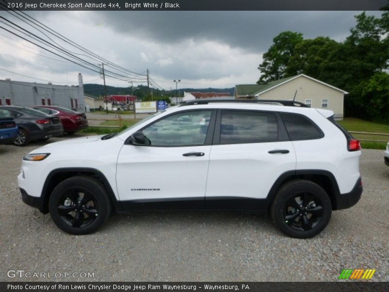 Bright White / Black 2016 Jeep Cherokee Sport Altitude 4x4