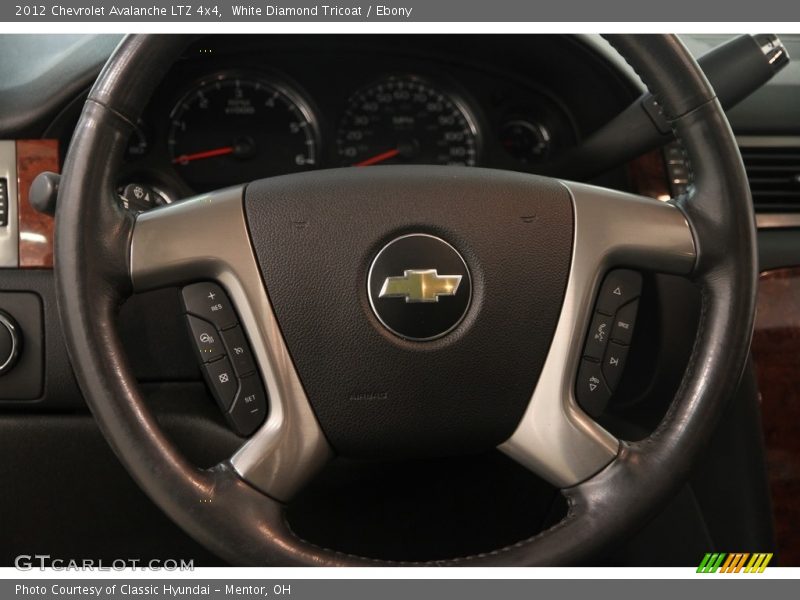 White Diamond Tricoat / Ebony 2012 Chevrolet Avalanche LTZ 4x4