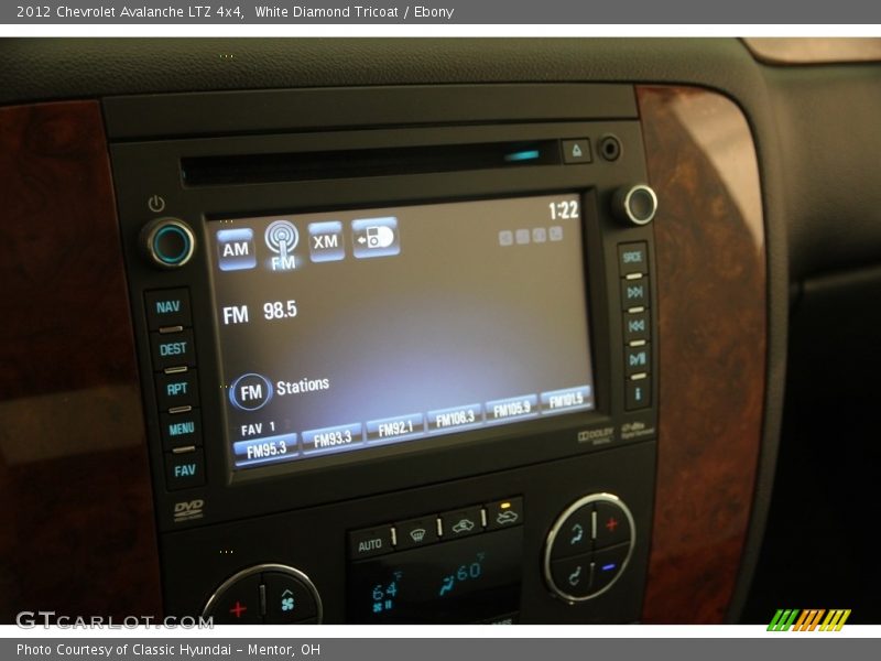 White Diamond Tricoat / Ebony 2012 Chevrolet Avalanche LTZ 4x4