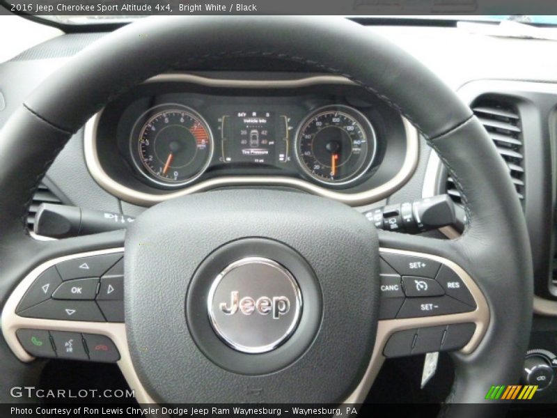 Bright White / Black 2016 Jeep Cherokee Sport Altitude 4x4