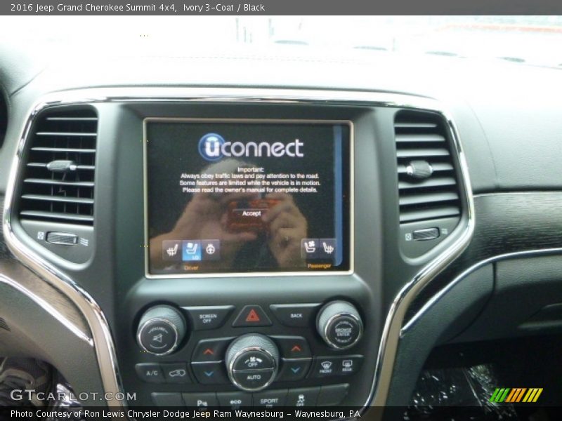 Ivory 3-Coat / Black 2016 Jeep Grand Cherokee Summit 4x4