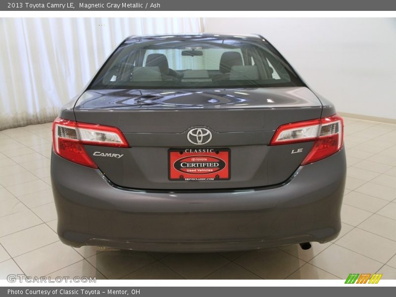 Magnetic Gray Metallic / Ash 2013 Toyota Camry LE