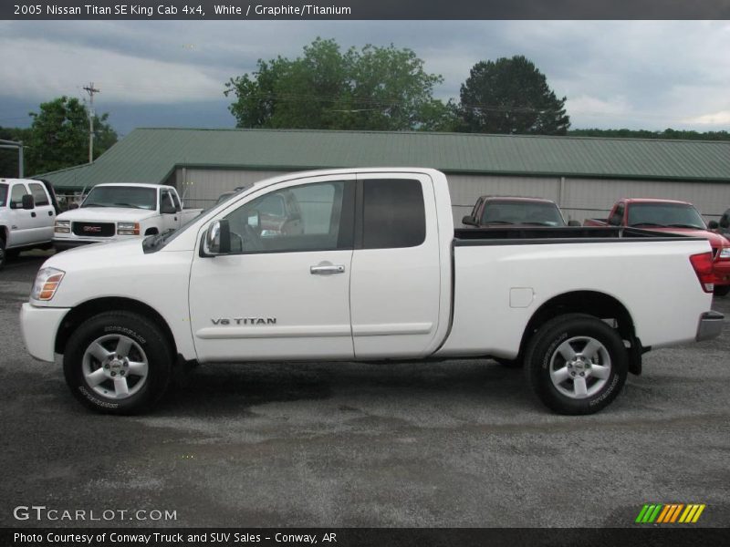White / Graphite/Titanium 2005 Nissan Titan SE King Cab 4x4