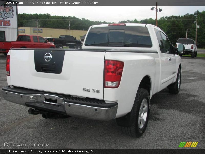 White / Graphite/Titanium 2005 Nissan Titan SE King Cab 4x4