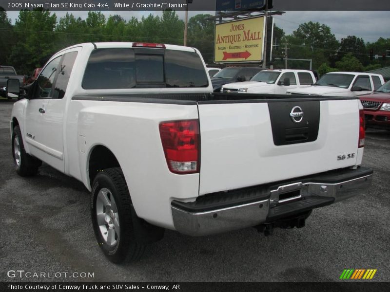 White / Graphite/Titanium 2005 Nissan Titan SE King Cab 4x4