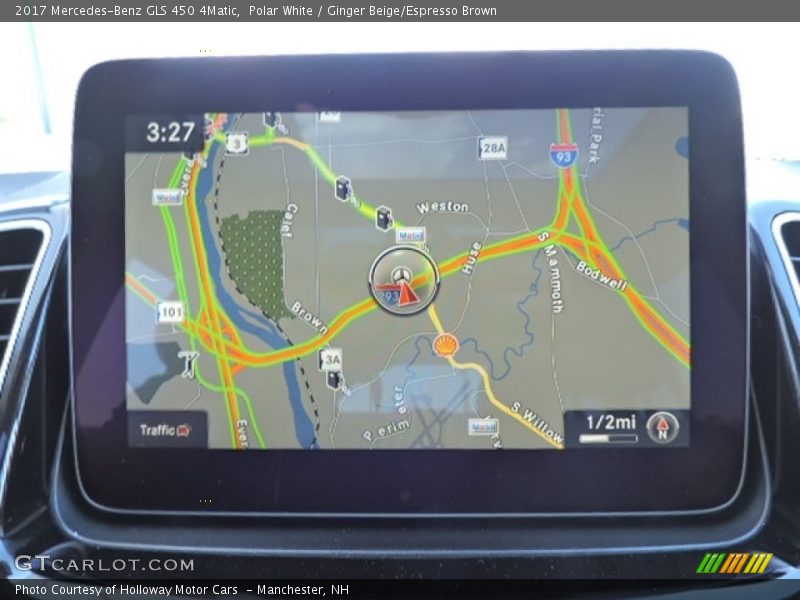Polar White / Ginger Beige/Espresso Brown 2017 Mercedes-Benz GLS 450 4Matic