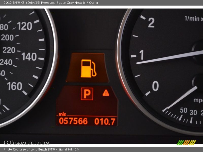 Space Gray Metallic / Oyster 2012 BMW X5 xDrive35i Premium
