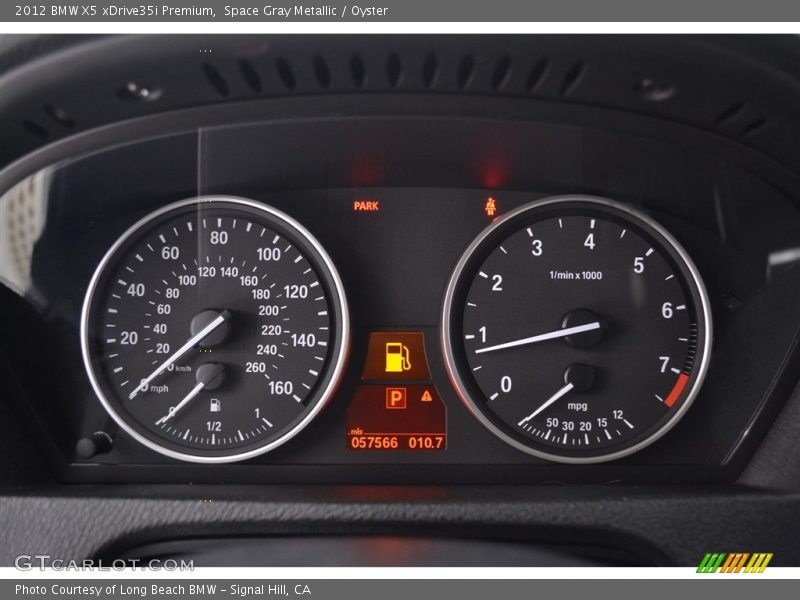 Space Gray Metallic / Oyster 2012 BMW X5 xDrive35i Premium