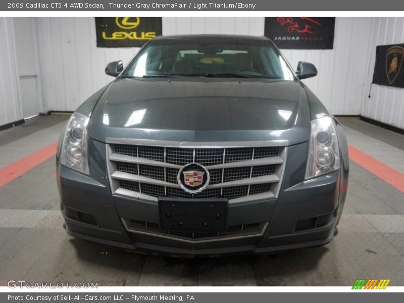 Thunder Gray ChromaFlair / Light Titanium/Ebony 2009 Cadillac CTS 4 AWD Sedan