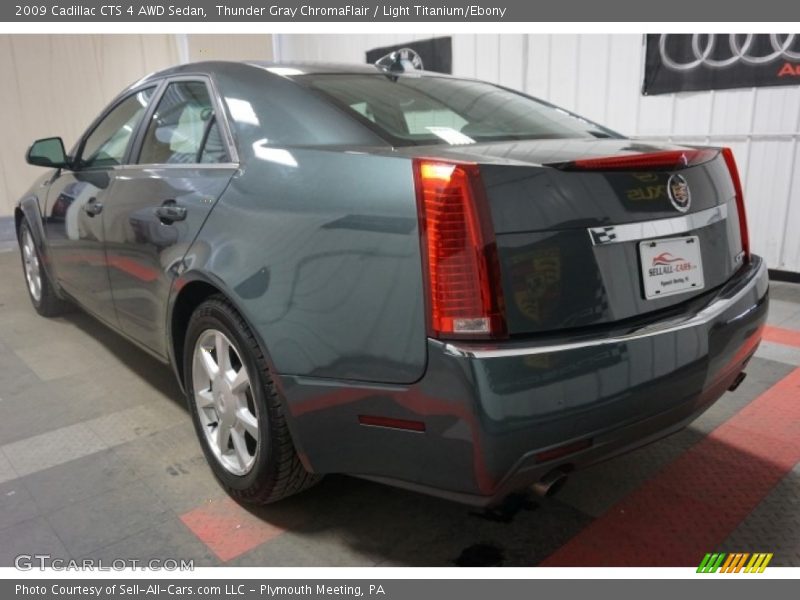 Thunder Gray ChromaFlair / Light Titanium/Ebony 2009 Cadillac CTS 4 AWD Sedan