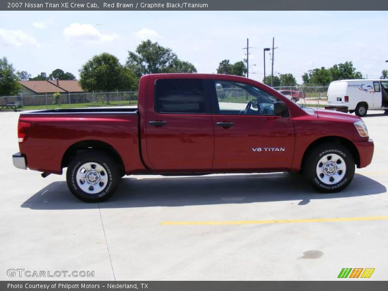 Red Brawn / Graphite Black/Titanium 2007 Nissan Titan XE Crew Cab