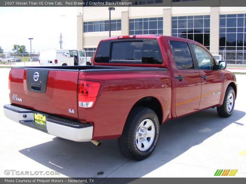 Red Brawn / Graphite Black/Titanium 2007 Nissan Titan XE Crew Cab