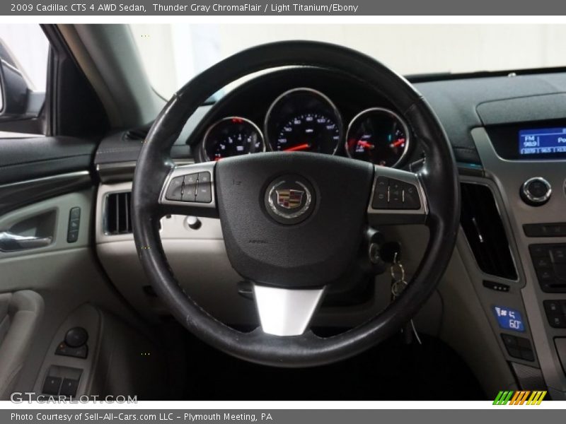 Thunder Gray ChromaFlair / Light Titanium/Ebony 2009 Cadillac CTS 4 AWD Sedan