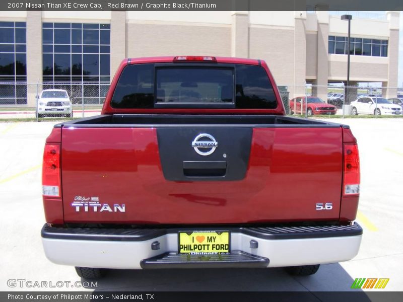 Red Brawn / Graphite Black/Titanium 2007 Nissan Titan XE Crew Cab