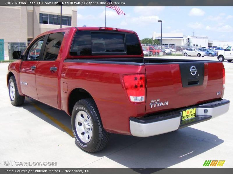 Red Brawn / Graphite Black/Titanium 2007 Nissan Titan XE Crew Cab