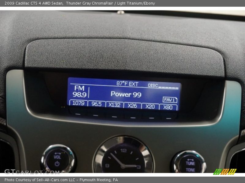 Thunder Gray ChromaFlair / Light Titanium/Ebony 2009 Cadillac CTS 4 AWD Sedan