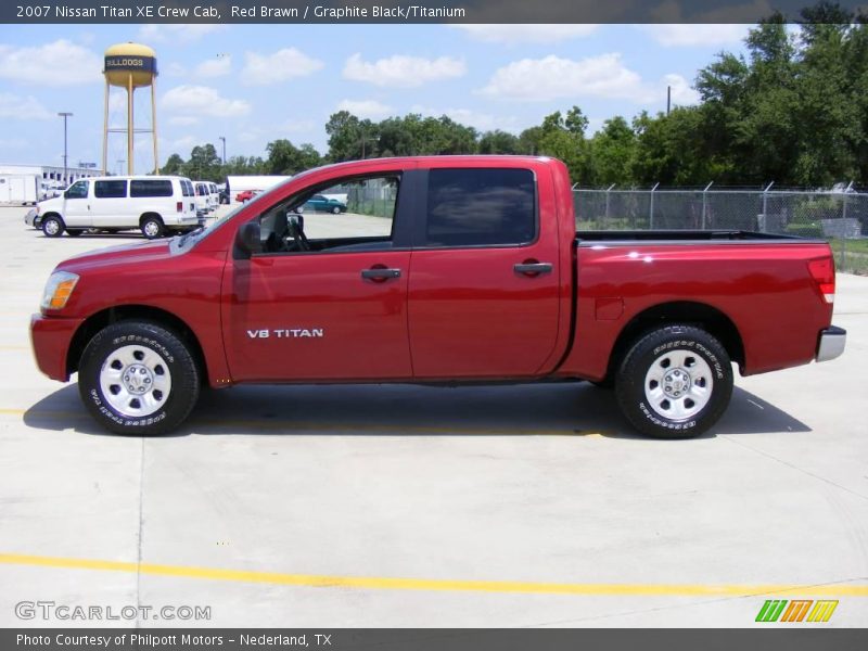 Red Brawn / Graphite Black/Titanium 2007 Nissan Titan XE Crew Cab