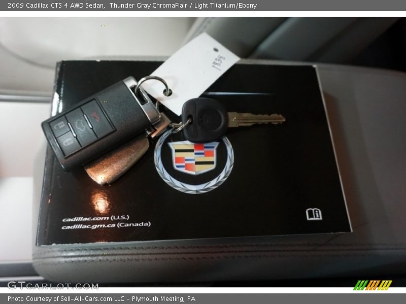 Thunder Gray ChromaFlair / Light Titanium/Ebony 2009 Cadillac CTS 4 AWD Sedan