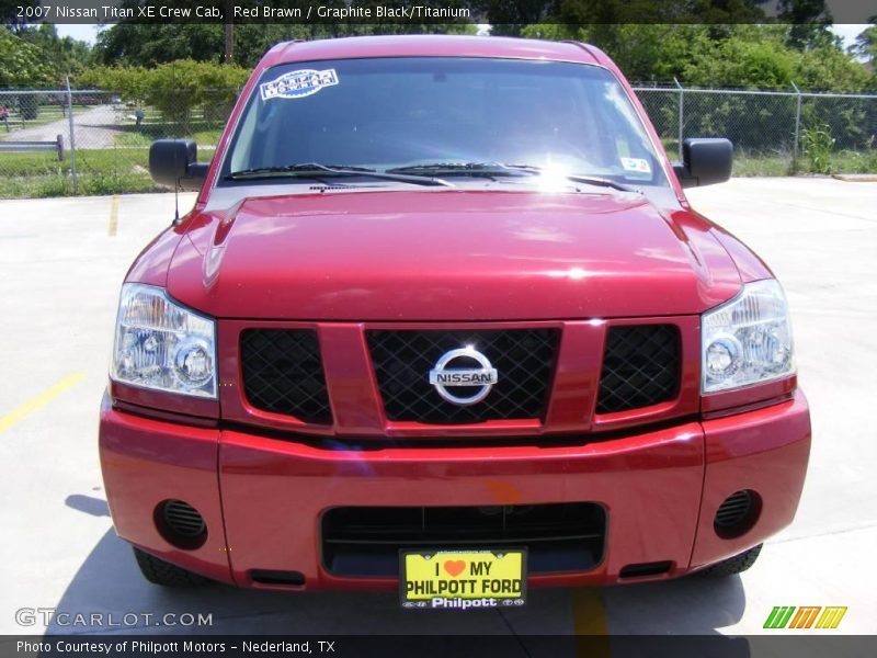 Red Brawn / Graphite Black/Titanium 2007 Nissan Titan XE Crew Cab
