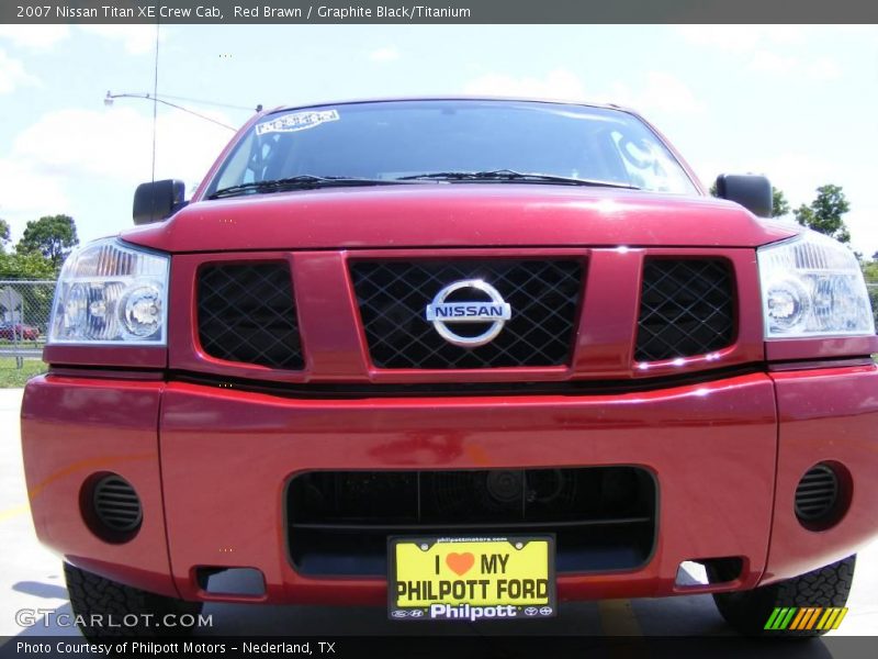 Red Brawn / Graphite Black/Titanium 2007 Nissan Titan XE Crew Cab