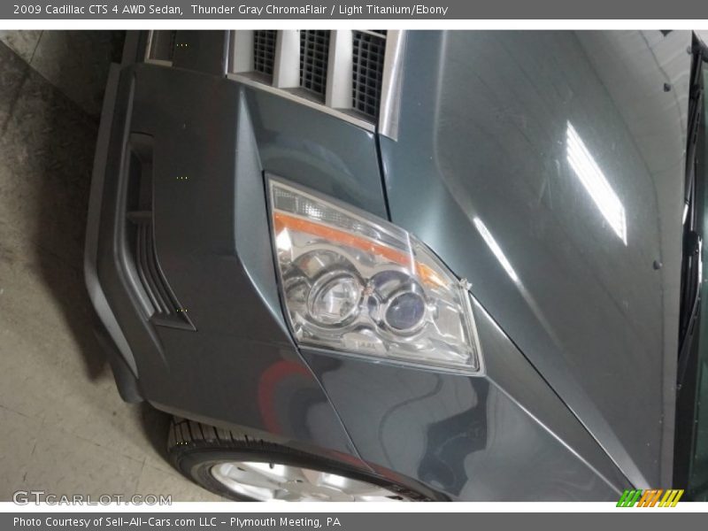 Thunder Gray ChromaFlair / Light Titanium/Ebony 2009 Cadillac CTS 4 AWD Sedan