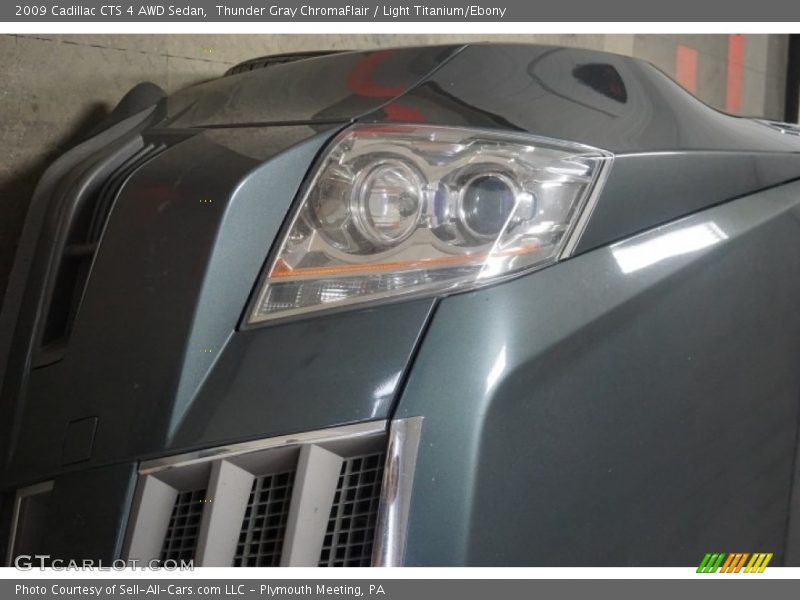 Thunder Gray ChromaFlair / Light Titanium/Ebony 2009 Cadillac CTS 4 AWD Sedan