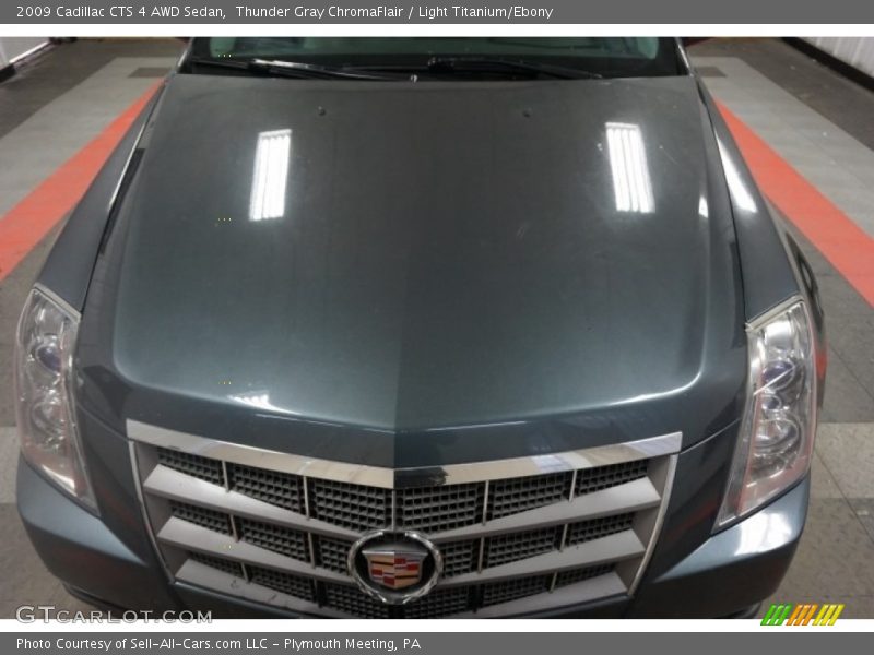 Thunder Gray ChromaFlair / Light Titanium/Ebony 2009 Cadillac CTS 4 AWD Sedan
