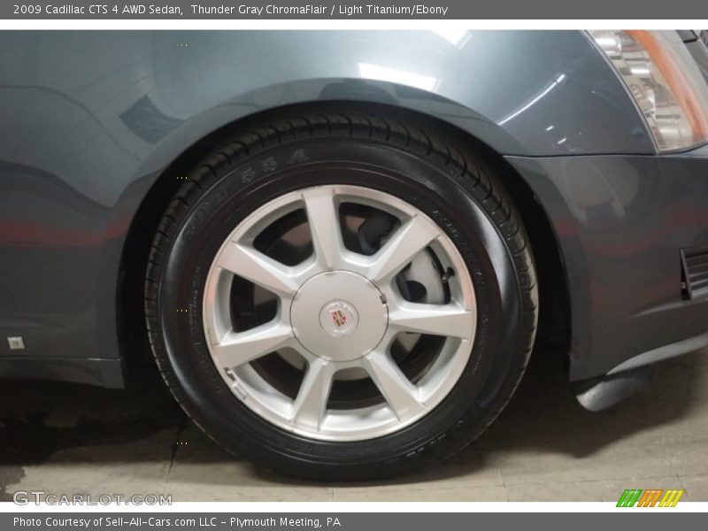 Thunder Gray ChromaFlair / Light Titanium/Ebony 2009 Cadillac CTS 4 AWD Sedan