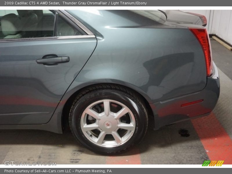 Thunder Gray ChromaFlair / Light Titanium/Ebony 2009 Cadillac CTS 4 AWD Sedan