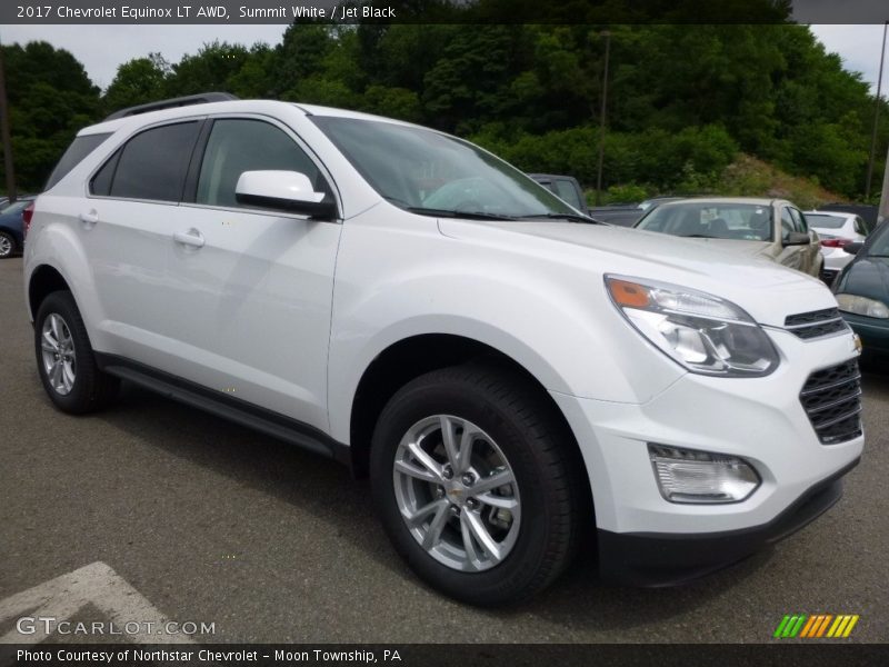 Summit White / Jet Black 2017 Chevrolet Equinox LT AWD