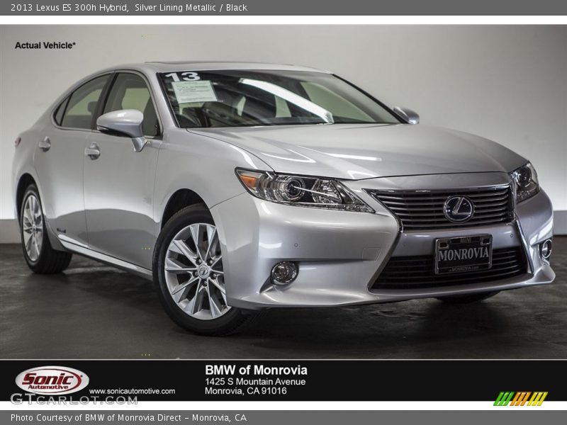 Silver Lining Metallic / Black 2013 Lexus ES 300h Hybrid