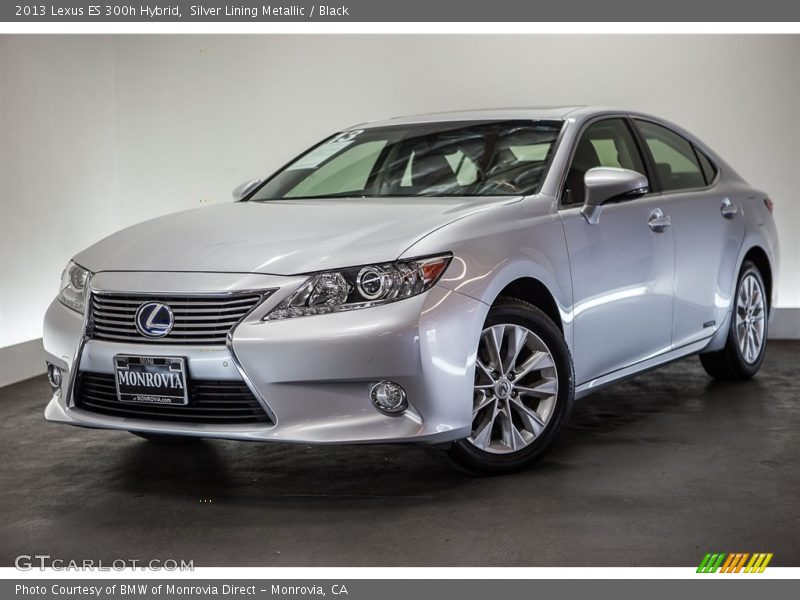 Silver Lining Metallic / Black 2013 Lexus ES 300h Hybrid