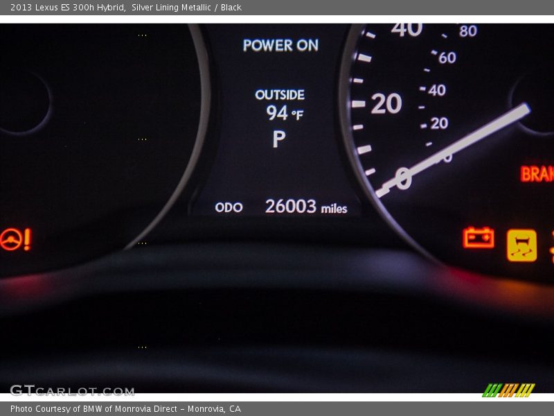 Silver Lining Metallic / Black 2013 Lexus ES 300h Hybrid