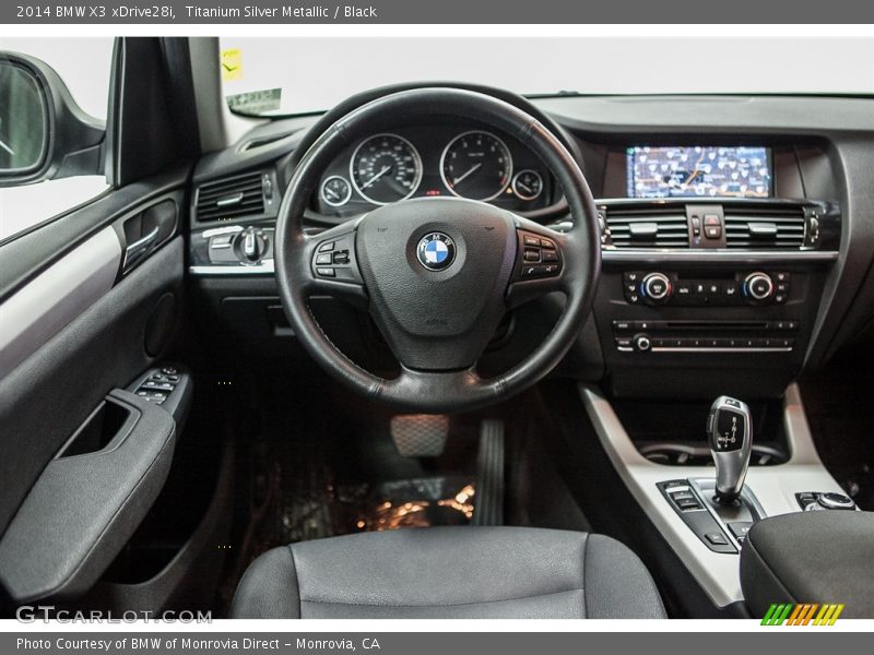 Titanium Silver Metallic / Black 2014 BMW X3 xDrive28i