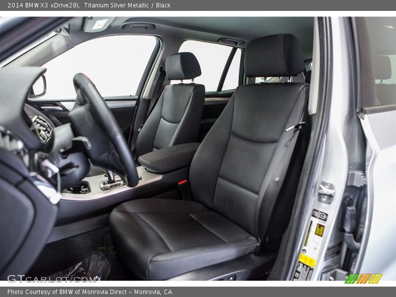 Titanium Silver Metallic / Black 2014 BMW X3 xDrive28i