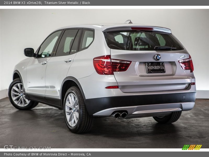 Titanium Silver Metallic / Black 2014 BMW X3 xDrive28i
