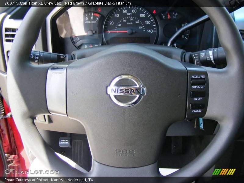 Red Brawn / Graphite Black/Titanium 2007 Nissan Titan XE Crew Cab