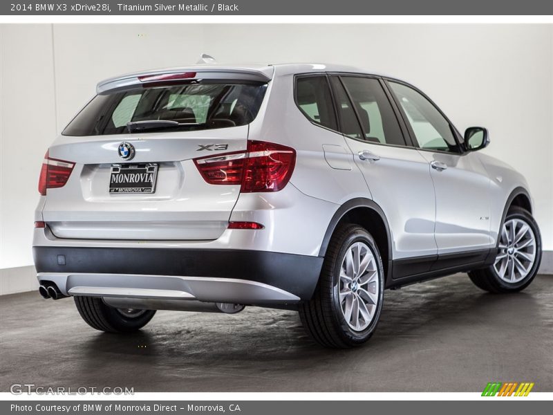 Titanium Silver Metallic / Black 2014 BMW X3 xDrive28i