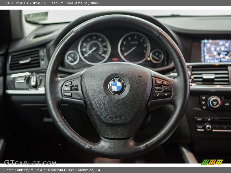 Titanium Silver Metallic / Black 2014 BMW X3 xDrive28i