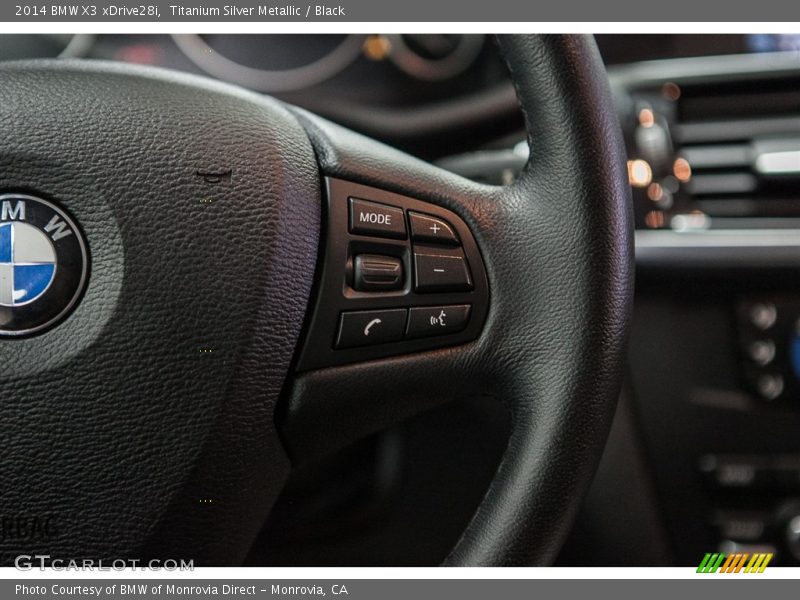 Titanium Silver Metallic / Black 2014 BMW X3 xDrive28i