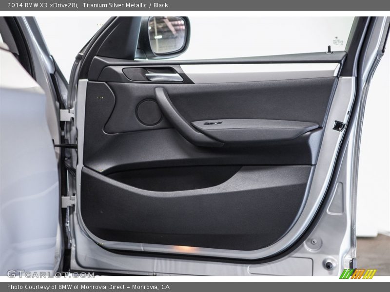 Titanium Silver Metallic / Black 2014 BMW X3 xDrive28i