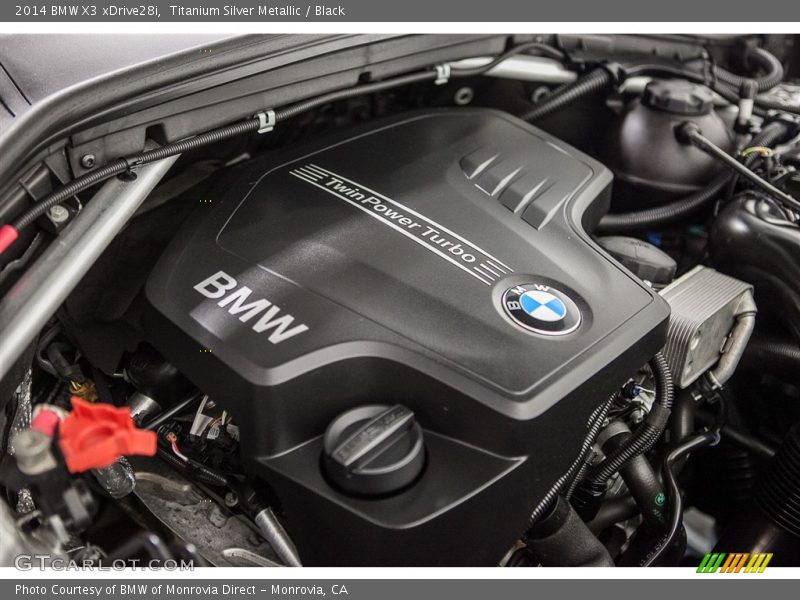 Titanium Silver Metallic / Black 2014 BMW X3 xDrive28i